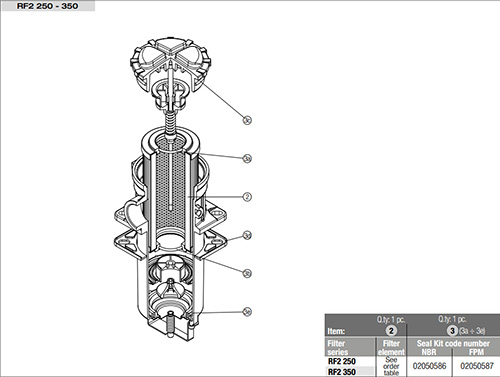 MP FILTRI摩裴RF2回油过滤器结构图