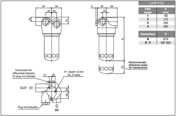 MP FILTRI摩裴LMP122过滤器结构图